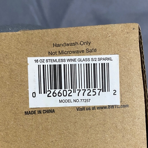 Sparkle & Wine Stemless Glass Set - Teal and Silver - Picture 5 of 5